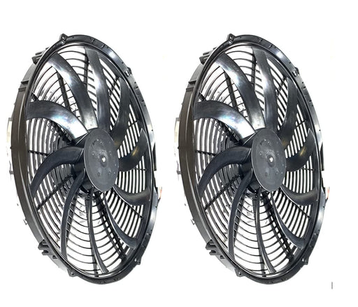 SPAL 16" 2 Pack!! - SPAL 30102049 16" Fan Puller Curved Blades 12 Volt High-Performance 2024 cfm VA18-AP71/LL-59A 2 Pack!! - SPAL Fan - 30102049 16" Puller Fan - 2 Pack!