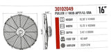 SPAL 16" 2 Pack!! - SPAL 30102049 16" Fan Puller Curved Blades 12 Volt High-Performance 2024 cfm VA18-AP71/LL-59A 2 Pack!! - SPAL Fan - 30102049 16" Puller Fan - 2 Pack!