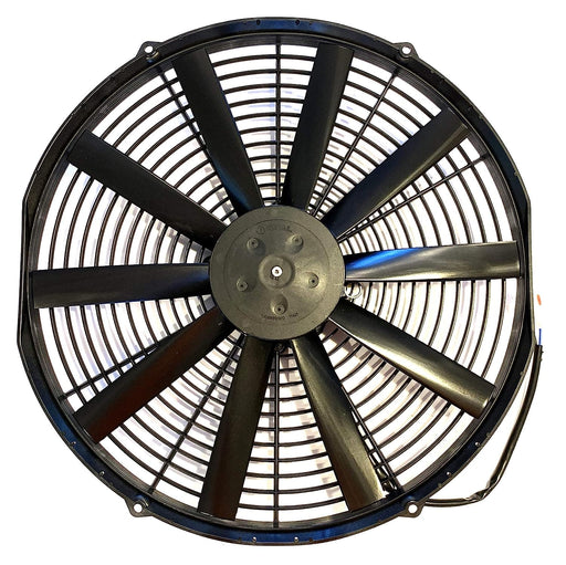 SPAL 16" SPAL Fan - 30100400 16" 12 Volt Puller Fan Low Profile Straight Blade 1074 cfm VA18-AP10/C-41A SPAL Fan - 30100400 16" 12 Volt Puller Fan1074 cfm 