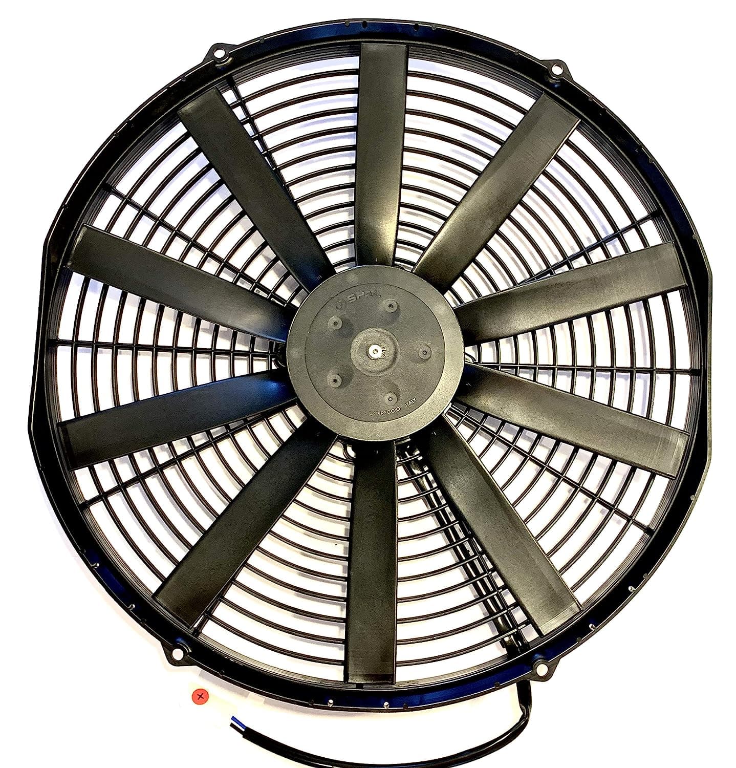 SPAL 16" SPAL Fan - 30100401 16" 12 Volt Pusher Fan Low Profile Straight Blade 1103 cfm VA18-AP10/C-41S SPAL Fan - 30100401 16" 12 Volt Pusher Fan 1103 cfm
