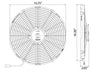SPAL 16" SPAL Fan - 30100401 16" 12 Volt Pusher Fan Low Profile Straight Blade 1103 cfm VA18-AP10/C-41S SPAL Fan - 30100401 16" 12 Volt Pusher Fan 1103 cfm