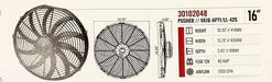 SPAL 16" SPAL Fan - 30102048 16" 12 Volt Pusher Fan SPAL Fan - 30102048 16" 12 Volt Pusher Fan