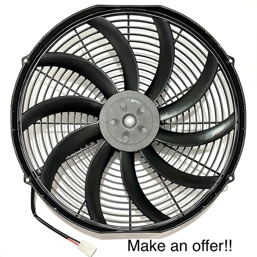 SPAL 16" SPAL Fan - 30102049 16" 12 Volt Puller High Performance Fan Curved Blade SPAL Fan - 30102049 16" 12 Volt Puller Fan
