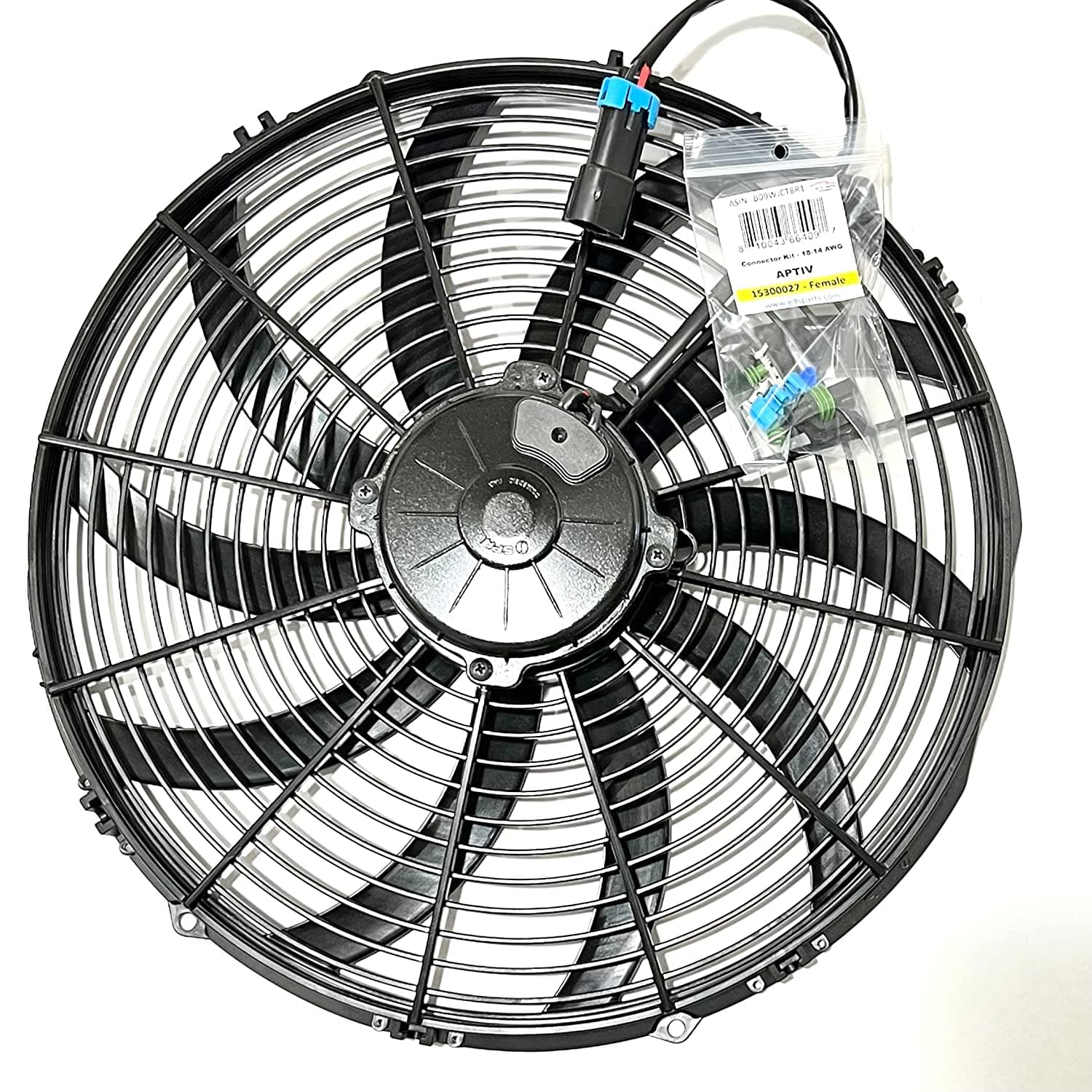 SPAL 16" SPAL Fan - 30102050 16" 12 Volt Puller Fan Puller Curved Blades 2024 CFM Sealed Cooling for Thermo King Tripac APU Evolution Carrier Condenser 78-2050 30102049 with Mating Connector Kit SPAL Fan - 30102050 16" 12 Volt Puller Fan 2024 CFM