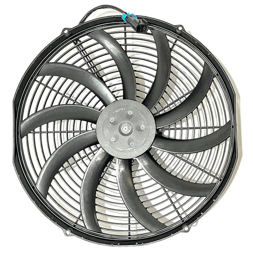 SPAL 16" SPAL Fan - 30102050 16" 12 Volt Puller Fan Puller Curved Blades 2024 CFM Sealed Cooling for Thermo King Tripac APU Evolution Carrier Condenser 78-2050 30102049 with Mating Connector Kit SPAL Fan - 30102050 16" 12 Volt Puller Fan 2024 CFM