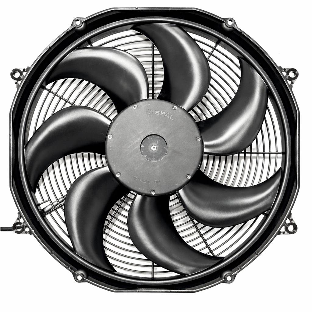 SPAL 16" SPAL Fan - 30102082 16" 12 Volt Puller Fan Sealed Curved Blade 1918 cfm VA33-AP71/LL-65A SPAL Fan - 30102082 16" 12 Volt Puller Fan | VA33-AP71/LL-65A 1918 cfm