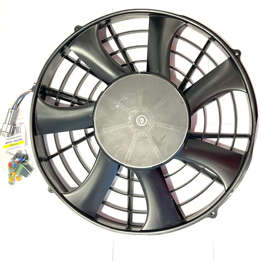 SPAL 16" SPAL Fan - 30107016 SBL 16" 24 Volt (405mm) Brushless High Performance Fan VA97-BBL304-98A 24V Fan Speed 2053 CFM / 2550 RPM with PWM Aptiv/Ducon Female Connector Kit SPAL Fan - 30107016 SBL 16" 24 Volt 