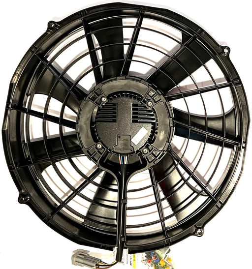 SPAL 16" SPAL Fan - 30107016 SBL 16" 24 Volt (405mm) Brushless High Performance Fan VA97-BBL304-98A 24V Fan Speed 2053 CFM / 2550 RPM with PWM Aptiv/Ducon Female Connector Kit SPAL Fan - 30107016 SBL 16" 24 Volt 