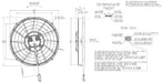 SPAL 16" SPAL Fan - 30107016 SBL 16" 24 Volt (405mm) Brushless High Performance Fan VA97-BBL304-98A 24V Fan Speed 2053 CFM / 2550 RPM with PWM Aptiv/Ducon Female Connector Kit SPAL Fan - 30107016 SBL 16" 24 Volt 
