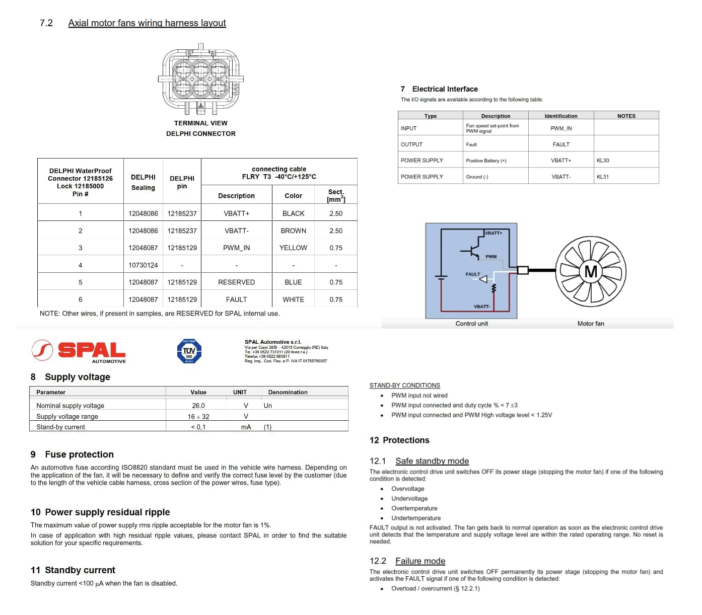 SPAL 16" SPAL Fan - 30107016 SBL 16" 24 Volt (405mm) Brushless High Performance Fan VA97-BBL304-98A 24V Fan Speed 2053 CFM / 2550 RPM with PWM Aptiv/Ducon Female Connector Kit SPAL Fan - 30107016 SBL 16" 24 Volt 