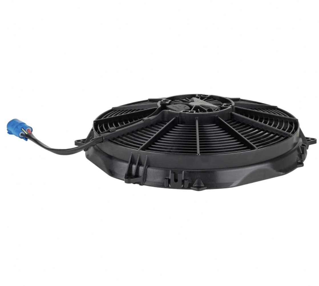 SPAL 16" SPAL Fan - 30107328 16" 12 Volt SBL Brushless 500 Watt Flush Mount 2433 cfm 42 Amp Draw VA207-ABL523P/R/A/N-65A SPAL Fan - 30107328 16" 12 Volt SBL Brushless 500 Watt Fan