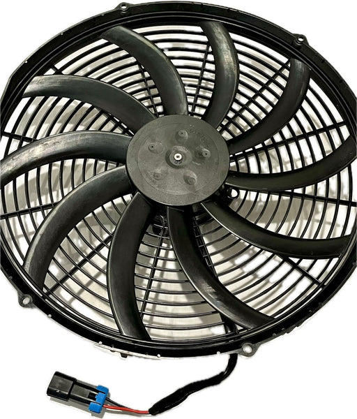 SPAL 16" **USED** SPAL Fan - 30102050 16" 12 Volt Puller Fan Puller Curved Blades 2024 CFM Sealed Cooling for Thermo King Tripac APU Evolution Carrier Condenser 78-2050 30102049 with Mating Connector Kit (Copy) (Copy) SPAL Fan - 30102050 USED 16" 12 Volt Puller Fan 2024 CFM