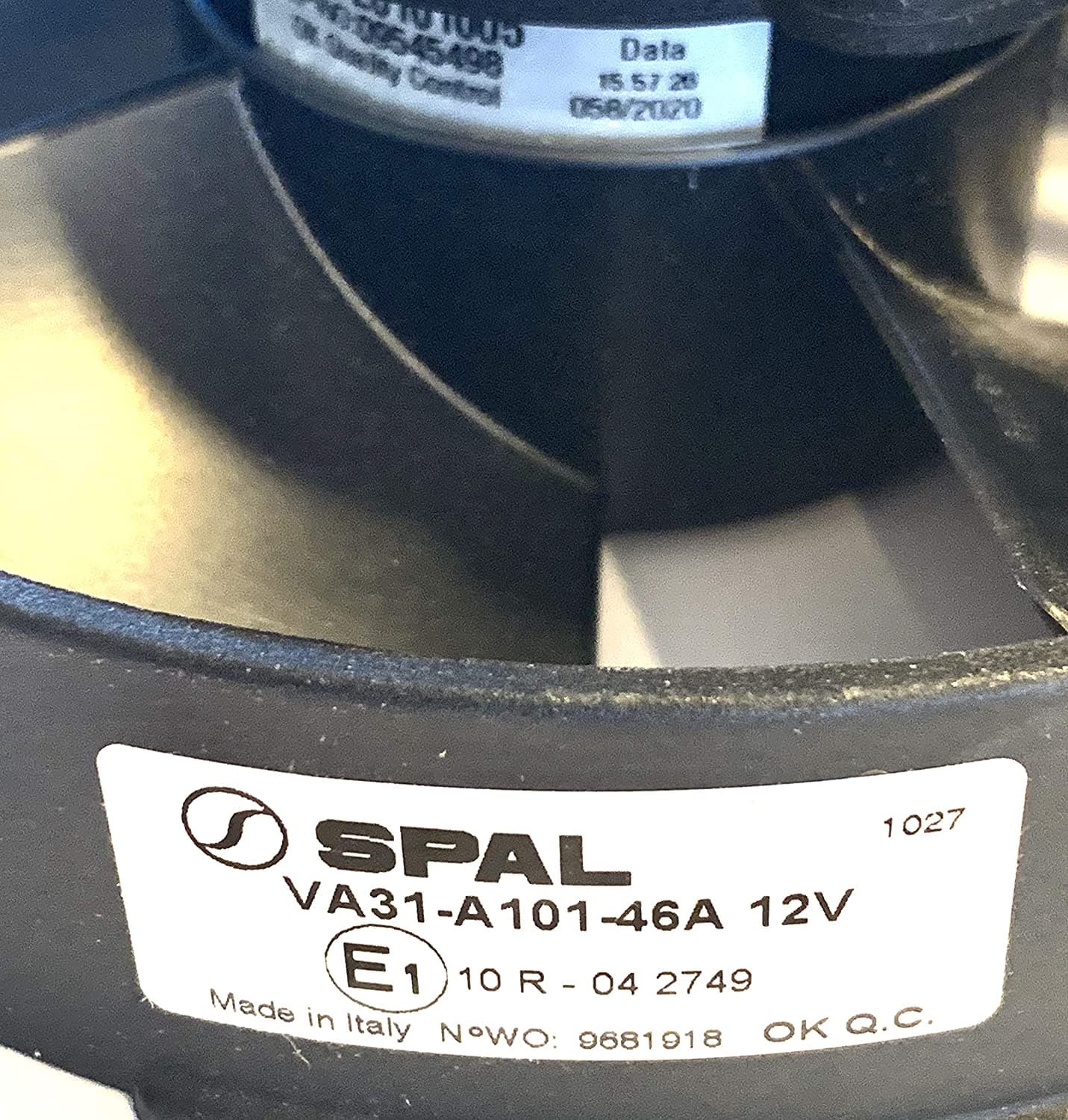 SPAL 5.2" SPAL Fan - 30103011 5.2" 12 Volt Puller Fan High Performance Straight Blade 342 cfm SPAL Fan - 30103011 5.2" 12 Volt Puller Fan 342 cfm