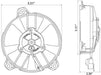 SPAL 5.2" SPAL Fan - 30103011 5.2" 12 Volt Puller Fan High Performance Straight Blade 342 cfm SPAL Fan - 30103011 5.2" 12 Volt Puller Fan 342 cfm