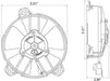 SPAL 5.2" SPAL Fan - 30103059 5.2" 12 Volt Puller Fan Sealed High Performance Straight Blade 342 cfm VA31-A101/46A with Weatherpack Sealed Connector SPAL Fan - 30103059 5.2" 12 Volt Puller Fan 