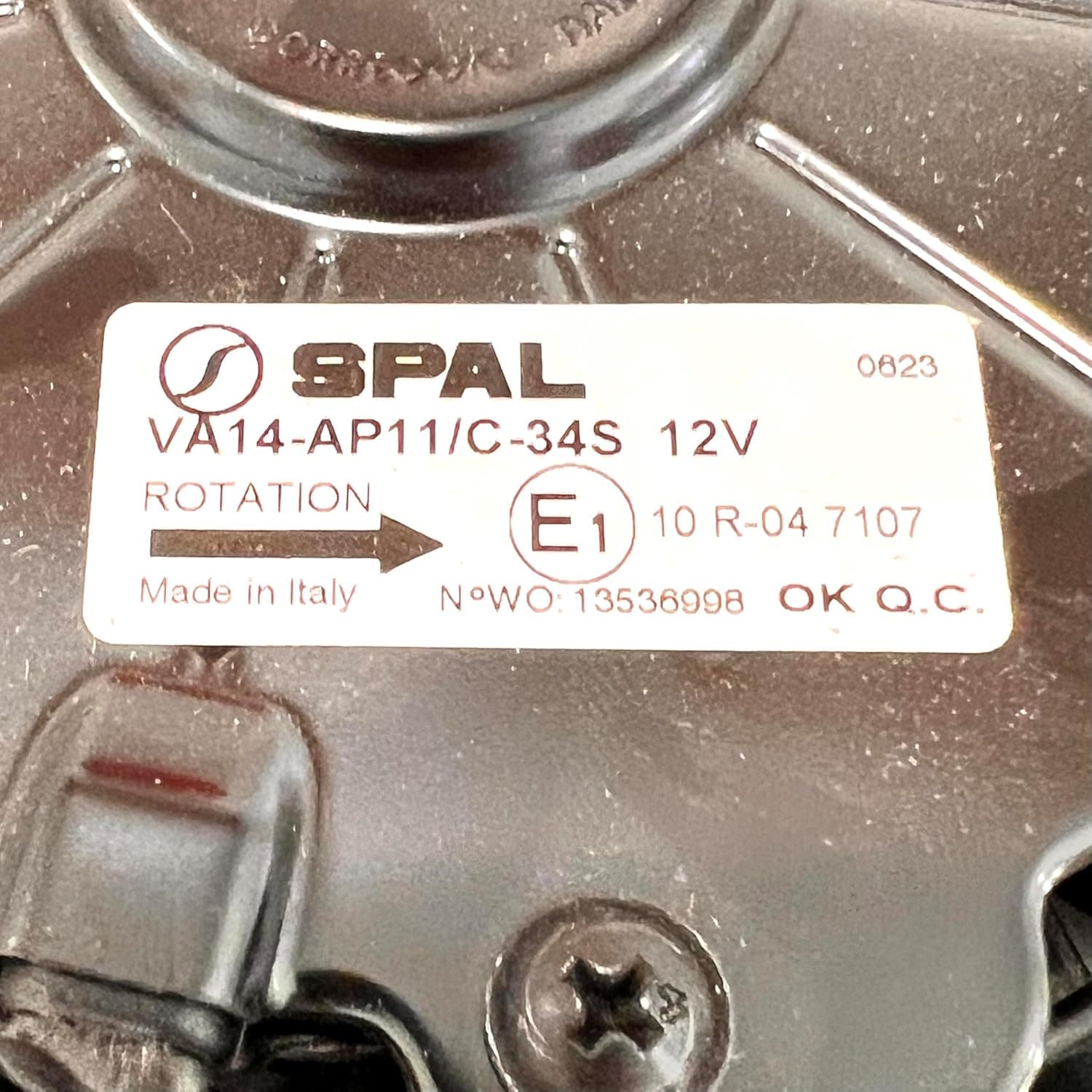 SPAL 7.5" Pusher SPAL Fan - 30100397 7.5" Pusher Straight Blades 12 Volt High-Performance 384 cfm VA14-AP11/C34S 12V IP68 Waterproof Brushed Fan for Cooling Radiators, Oil Coolers, ATV Motorcycle etc. SPAL Fan - 30100397