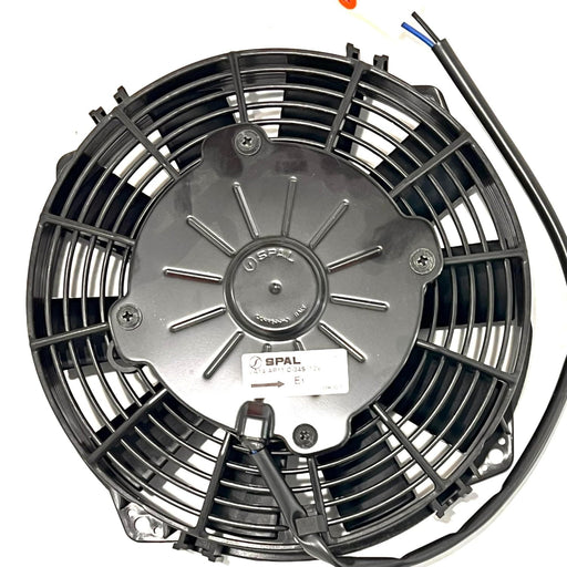 SPAL 7.5" Pusher SPAL Fan - 30100397 7.5" Pusher Straight Blades 12 Volt High-Performance 384 cfm VA14-AP11/C34S 12V IP68 Waterproof Brushed Fan for Cooling Radiators, Oil Coolers, ATV Motorcycle etc. SPAL Fan - 30100397