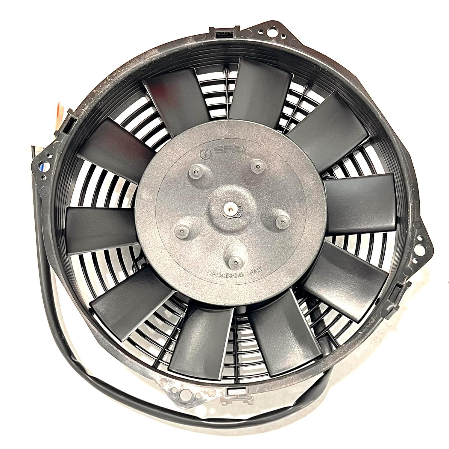 SPAL 7.5" Pusher SPAL Fan - 30100397 7.5" Pusher Straight Blades 12 Volt High-Performance 384 cfm VA14-AP11/C34S 12V IP68 Waterproof Brushed Fan for Cooling Radiators, Oil Coolers, ATV Motorcycle etc. SPAL Fan - 30100397