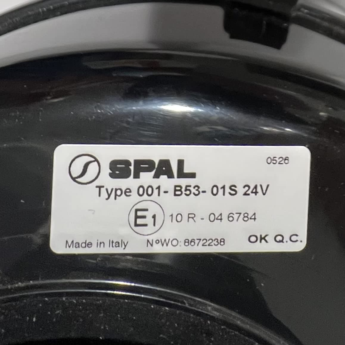 SPAL Blower SPAL Fan - 30000301 24 Volt Single Wheel Blower Fan Long Life 218 CFM, p/n 001-B53-01S SPAL Fan - 30000301 24 Volt Single Wheel Blower Fan