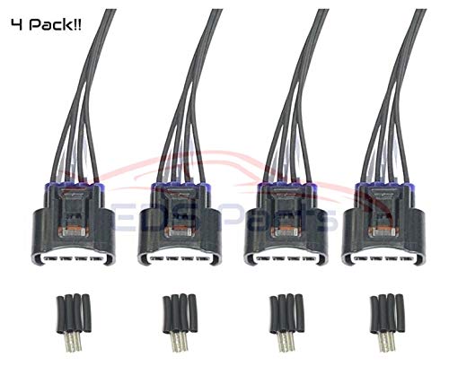 4 PACK!! New Pigtail Harness 90980-11885 9098011885 Ignition Coil Plug Connector F for Camry Corolla Highlander TC XB Vibe Prizm etc