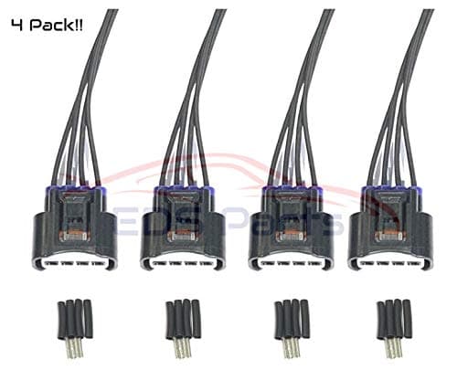 EDS Pigtail Harness 4 PACK!! 90980-11885 9098011885 Ignition Coil Plug Connector F for Camry Corolla Highlander TC XB Vibe Prizm etc Pigtail Harnesses 90980-11885 Pigtail Harnesses - Ignition Coil Plug - 2 Pack!