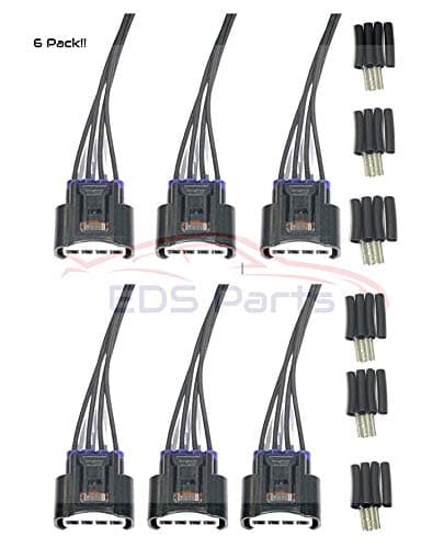 EDS Pigtail Harness 6 Pack!! New Pigtail Harness 90980-11885 9098011885 Ignition Coil Plug Connector F for Camry Corolla Highlander TC XB Vibe Prizm etc 90980-11885 Pigtail Harnesses - Ignition Coil Plug - 2 Pack!
